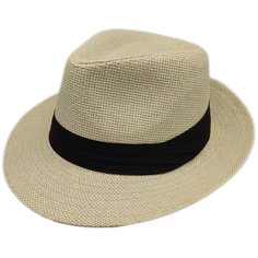 Шляпа , размер 58, бежевый