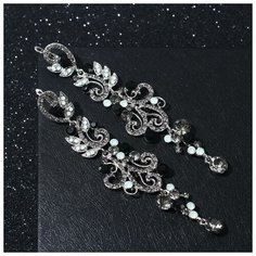 Серьги Queen Fair, белый, серебряный