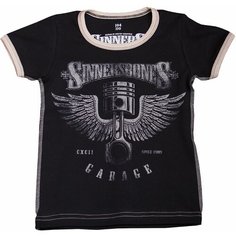 Футболка SINNERs BONES, размер 92-98, черный