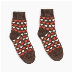 Носки Бараноwool, размер 23/25, коричневый