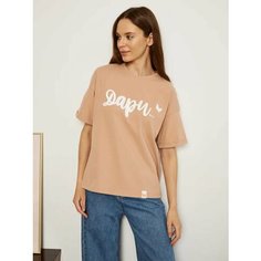 Футболка Приятно, размер L, бежевый