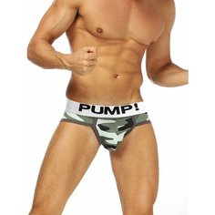 Трусы PUMP!, размер XXL, серый, зеленый, мультиколор, белый