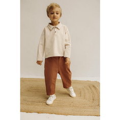 Лонгслив МиниЛуна, размер 110-116, бежевый