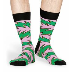 Носки Happy Socks, размер 36-40, мультиколор, розовый, зеленый