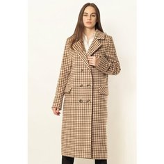Пальто MARGO, размер 48-50/170, коричневый, бежевый