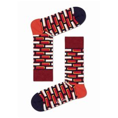 Носки Happy Socks, размер 36-40, черный, белый, мультиколор, красный