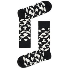 Носки Happy Socks, размер 41-46, черный, белый, мультиколор