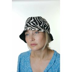 Панама , размер 56-58, черный, белый