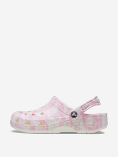 Сабо женские Crocs Classic Duke Print Clog, Розовый