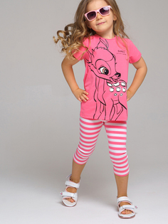 Комплект Playtoday для девочки: футболка, легинсы, Розовый