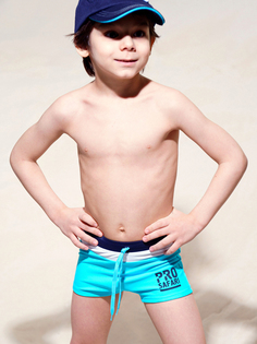 Плавки-шорты трикотажные Playtoday для мальчиков «8», Синий