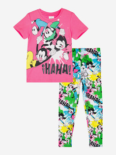 Комплект Playtoday для девочки: футболка, легинсы, Розовый