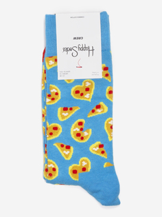Носки с рисунками Happy Socks - Pizza Love Blue, Голубой