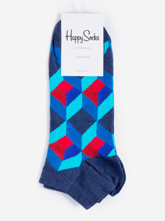 Носки с рисунками Happy Socks - Low Optic Square Blue, Синий