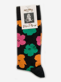 Носки с рисунками Happy Socks - Andy Warhol Flower, Черный
