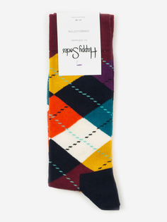 Носки с рисунками Happy Socks - Argyle Brown, Коричневый