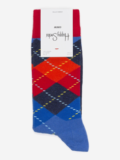 Носки с рисунками Happy Socks - Argyle Red Black Blue, Красный