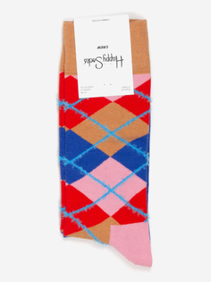 Носки с рисунками Happy Socks - Argyle Fluffy, Розовый