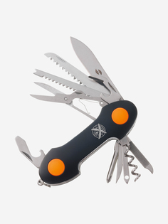 Нож перочинный Stinger, 96 мм, 15 функций, материал рукояти: алюминий, PP (черный/оранжевый), Черный
