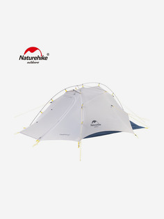 Палатка Naturehike Cloud Up-Wing Si 2-местная, алюминиевый каркас, серо-синяя, Синий