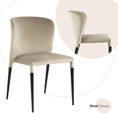 Стул для кухни Stool Group обеденный Лори велюр бежевый