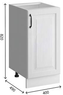 Кухонный напольный шкаф BV Romeo МДФ Белая матовая текстура 40x47x82