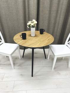 Стол обеденный круглый Joy Home 80 см черный