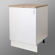 Кухонный шкаф напольный LIVA Erna со столешницей и цоколем, 60х85х56 см, белый