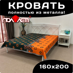 Кровать Поллет Элеонора двуспальная металлическая 160х200 белая