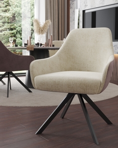 Стул ArtGenesis Амбссадор с подлокотниками, металлические ножки