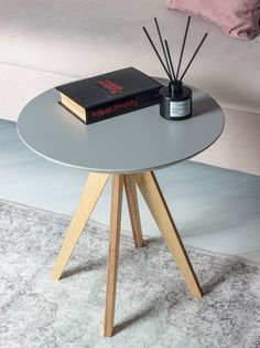 Журнальный столик Roombliss круглый, серый