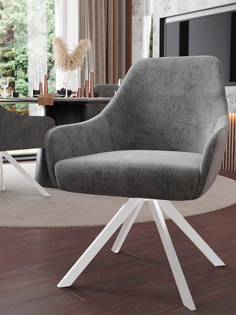 Стул ArtGenesis Амбассадор, с подлокотниками, темно-серый