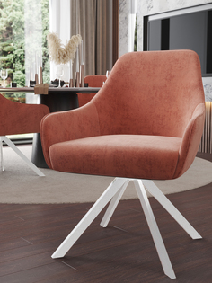 Стул ArtGenesis Амбассадор, с подлокотниками, бледно-оранжевый