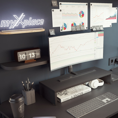 Подставка для монитора myXplace Стандарт, черная