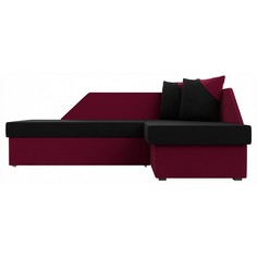 Диван-кровать Лига диванов Андора, бордовый/черный