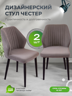 Стул для кухни со спинкой ArtGenesis Chester Мышиный 2 шт