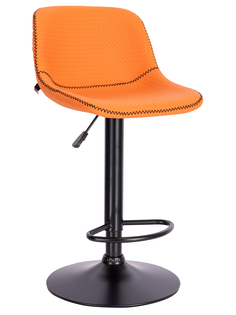 Барный стул Империя стульев Smile Black экокожа, оранжевый