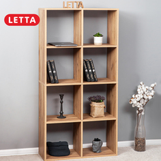 Стеллаж LETTA Quatrro 8 секций Крафт Золотой