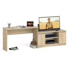 Стол письменный с тумбой СВК Мори 1200+МТВ1200 дуб сонома, 240,8х50х77 см