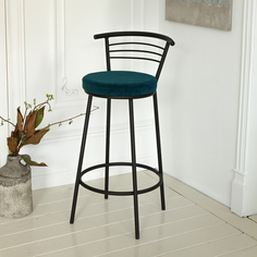 Барный стул со спинкой ForPost Бари Max, изумруд, 1шт