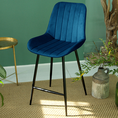 Барный стул со спинкой ForPost Мартин, блю, 1шт