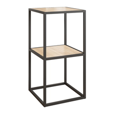 Стеллаж Куб 2 черный муар/дуб сонома Mebelson