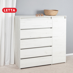 Комод LETTA City Plus Дуб крафт белый