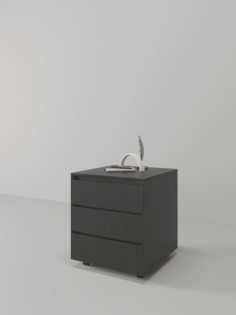 Тумба прикроватная RIDDLE Volt черное дерево, 60x50x46 см