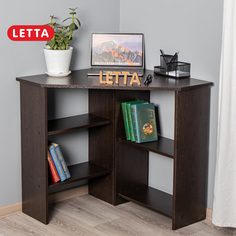 Стол рабочий угловой Мальта Plus с полками Венге Letta