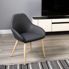 Стул Helvant Kenya тёмно-серый / нат.дуб