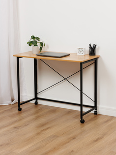 Столик складной для ноутбука 80х50х75см, Дуб Золотистый No Brand