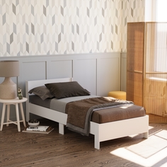 Кровать односпальная деревянная Alatoys 90х200 см белая