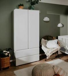 Распашной шкаф QualisMebel "Твинки" 800х600х2300, Белый