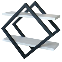 Полка настенная Laksi Лофт, ясень белый